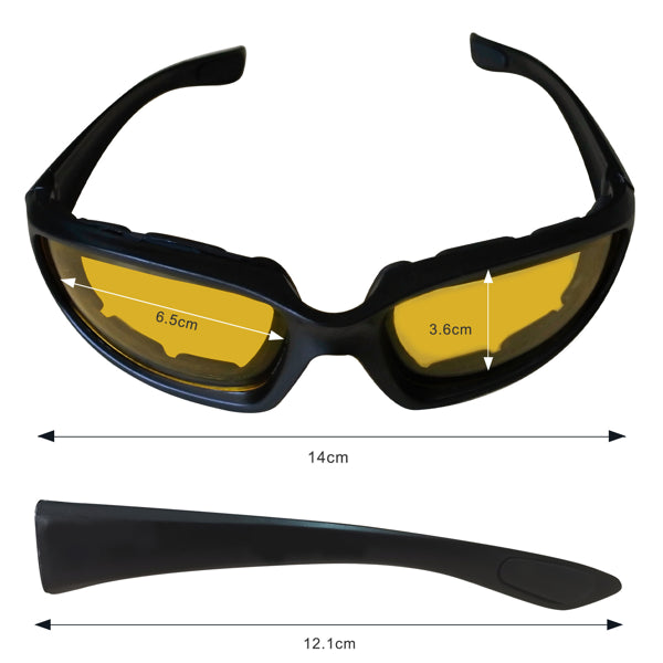 3 paires moto sport motard vélo lunettes d'équitation résistant au vent protection des yeux sports goggle