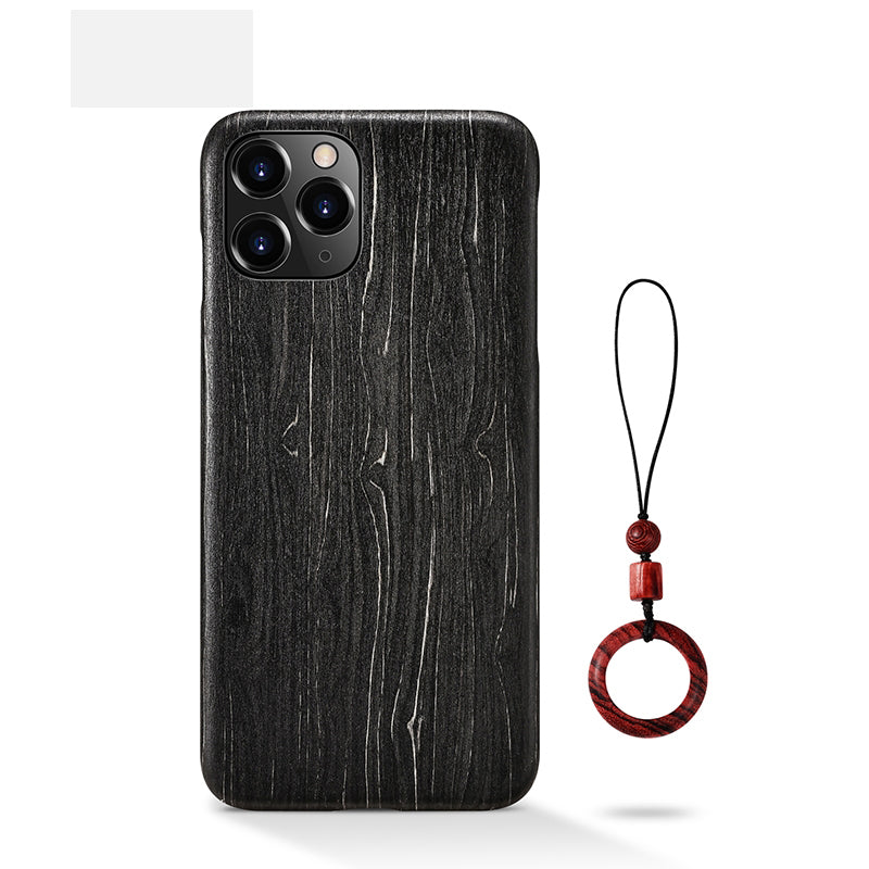 Étui téléphonique en bois broyé simple et ultra fin