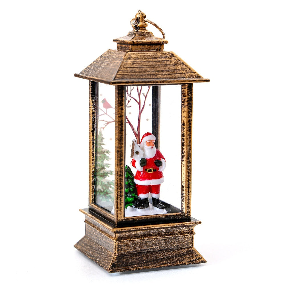 Lampe à huile portable de Noël Santa Claus LED lumières de nuit Batterie alimentée intérieur extérieur Ha