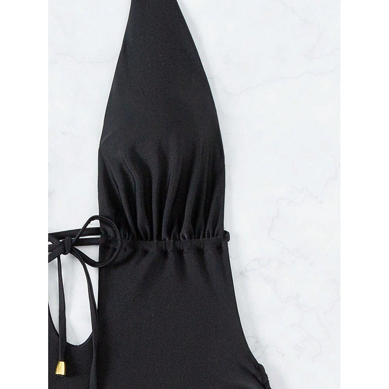 Sexy Deep-V Backless Racing Maillot de bain simple