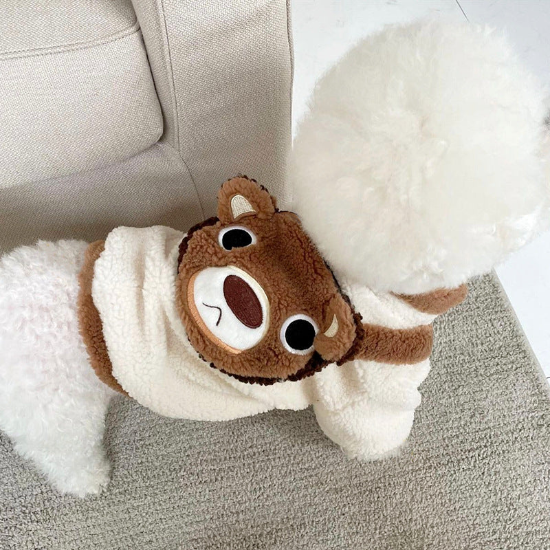 Envoyer un petit paquet de vêtements de chien pour Teddy avec un cœur