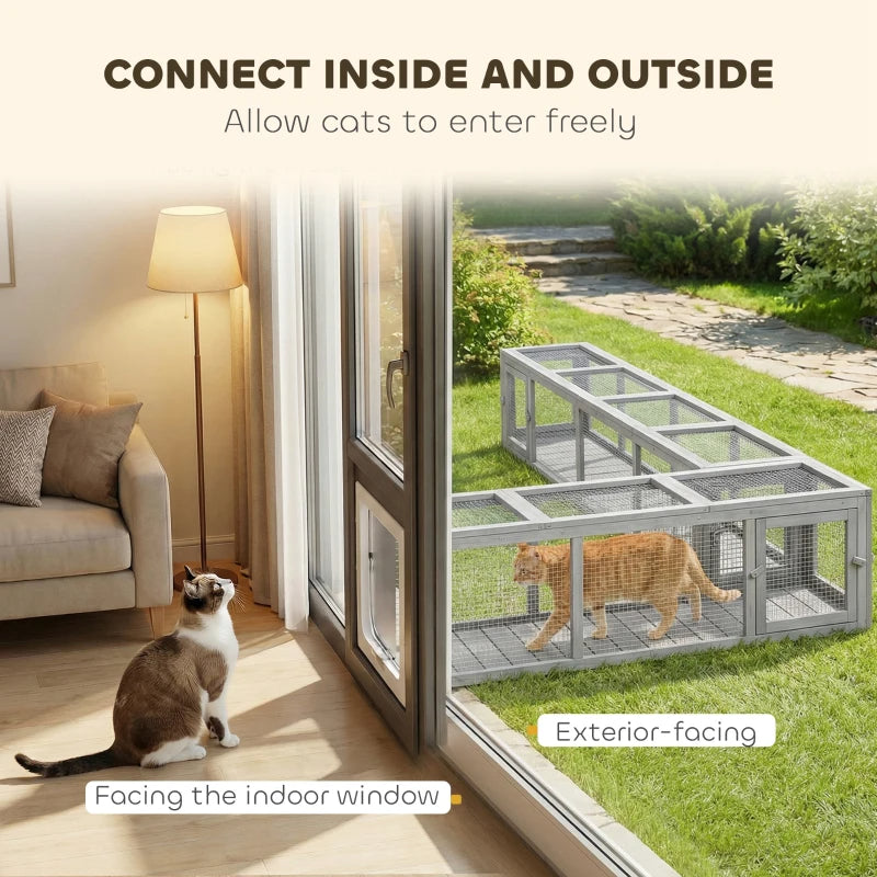 PawHut Chat en bois avec protection météo
