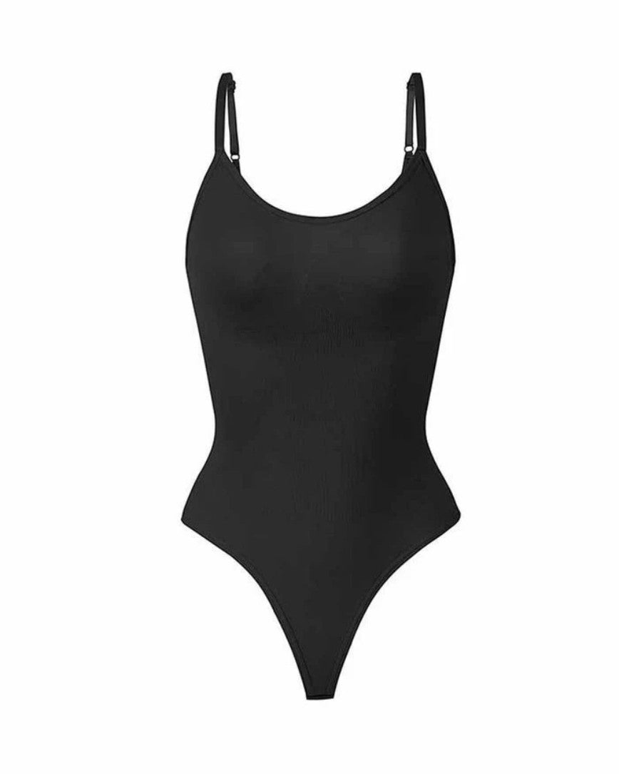 Tummy Control Round Neck Thong Tank Top Body Shaper Bodysuits