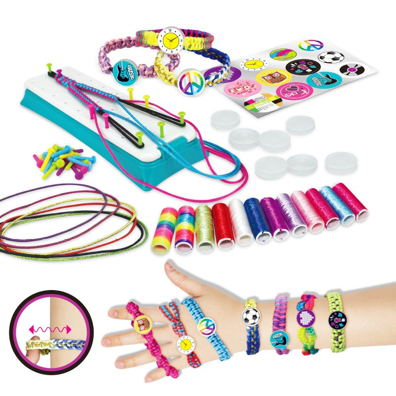 Bracelet d'amitié jouet de tissage pour les enfants bricolage élastique bracelet faisant kit pour les filles