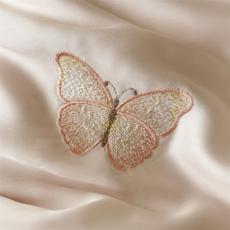 Tencel Brodé été Climatisation Quilt Four-piece Set de refroidissement viscose mince duvet
