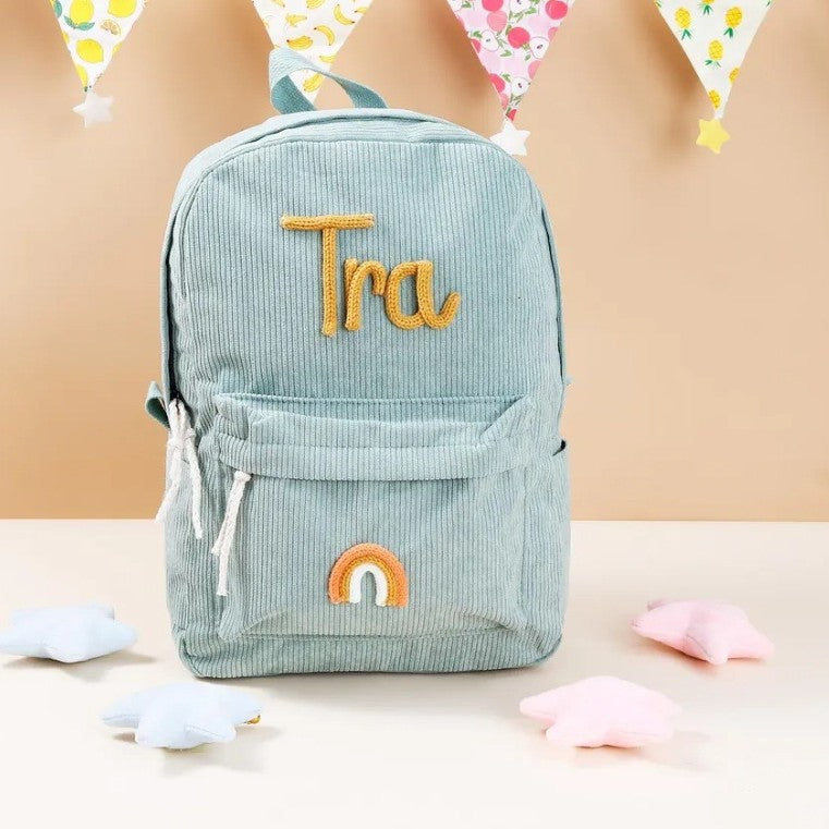 Tissu Velour personnalisable Sac à dos de grande capacité