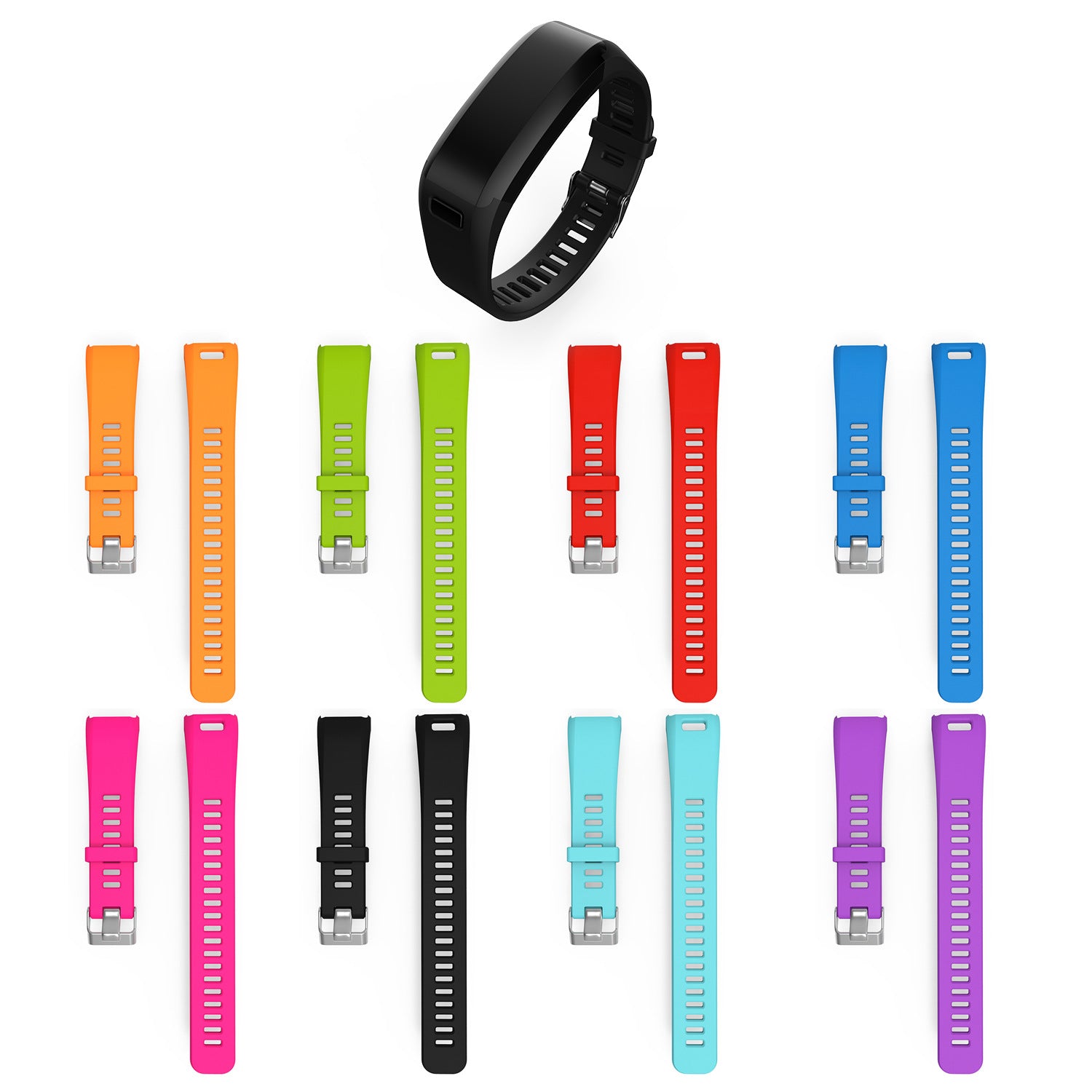 Bracelet intelligent avec un bracelet en silicone élégant amovible disponible en petites et grandes tailles