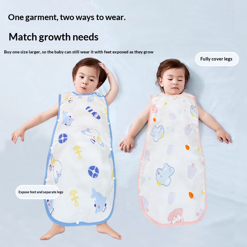 Baby And Toddler Summer Sleeping Bag Class A Pure Cotton Gauze Vest Style
