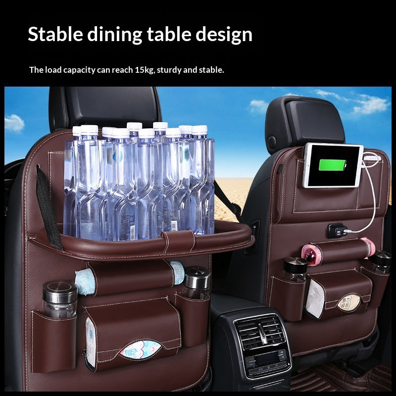 Sac de rangement en cuir pour voiture Pouch pliable