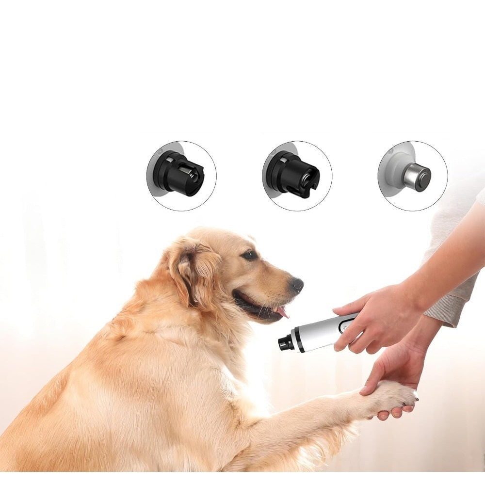 Lime à griffes électrique pour chien, kit avec 2 embouts de ponçage