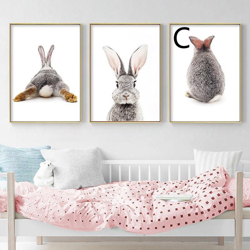 Accueil Mode Simple Lapin Imprimer toile peinture
