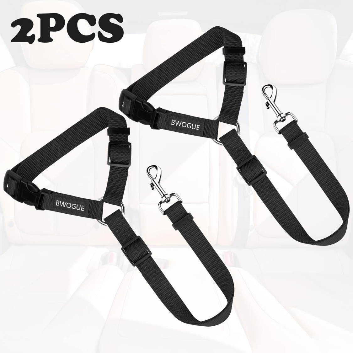 2 Pack ceinture de siège pour chien pour voiture