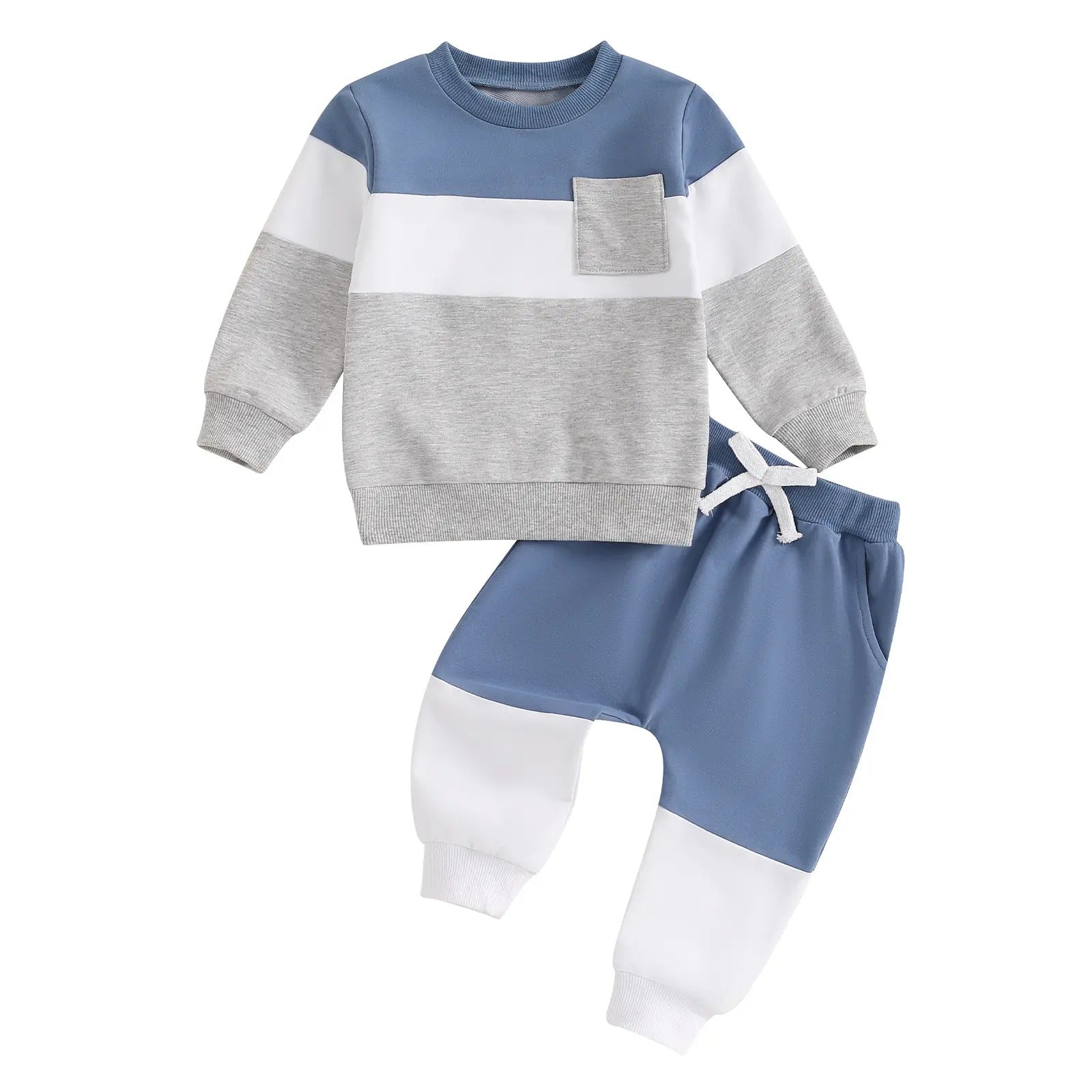 Garçons et filles Ensemble de pantalons à manches longues à col rond