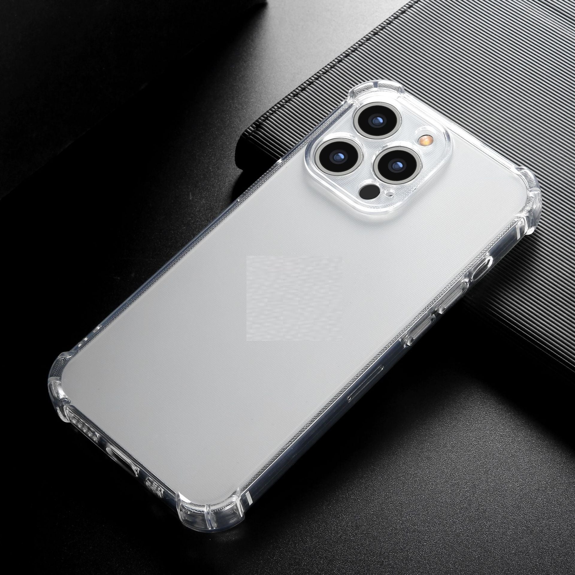 TPU transparent à trous précis Cas de téléphone airbag tout compris