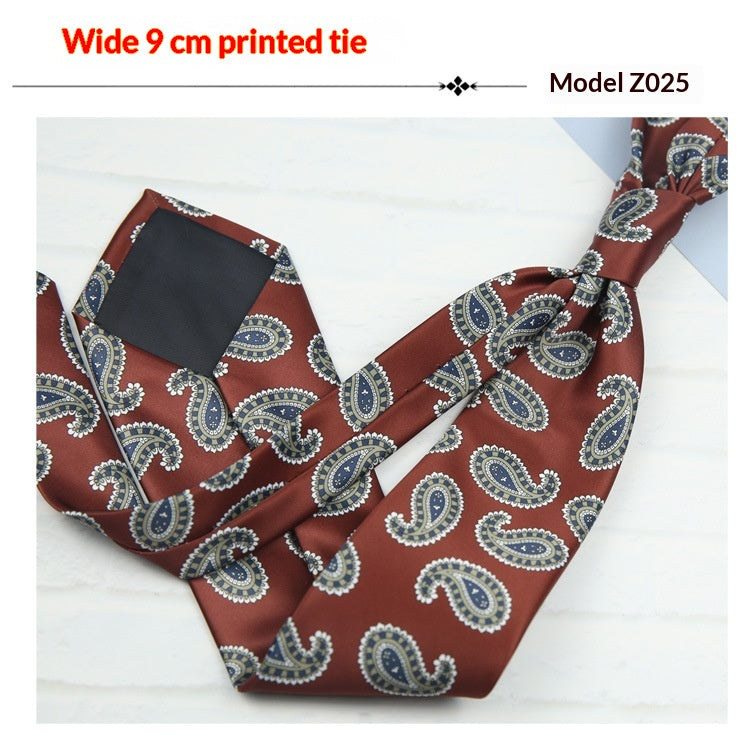 Tie vintage imprimé casual