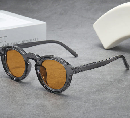 Lunettes de soleil Retro Round Small Frame Haute Sens pour homme et femme