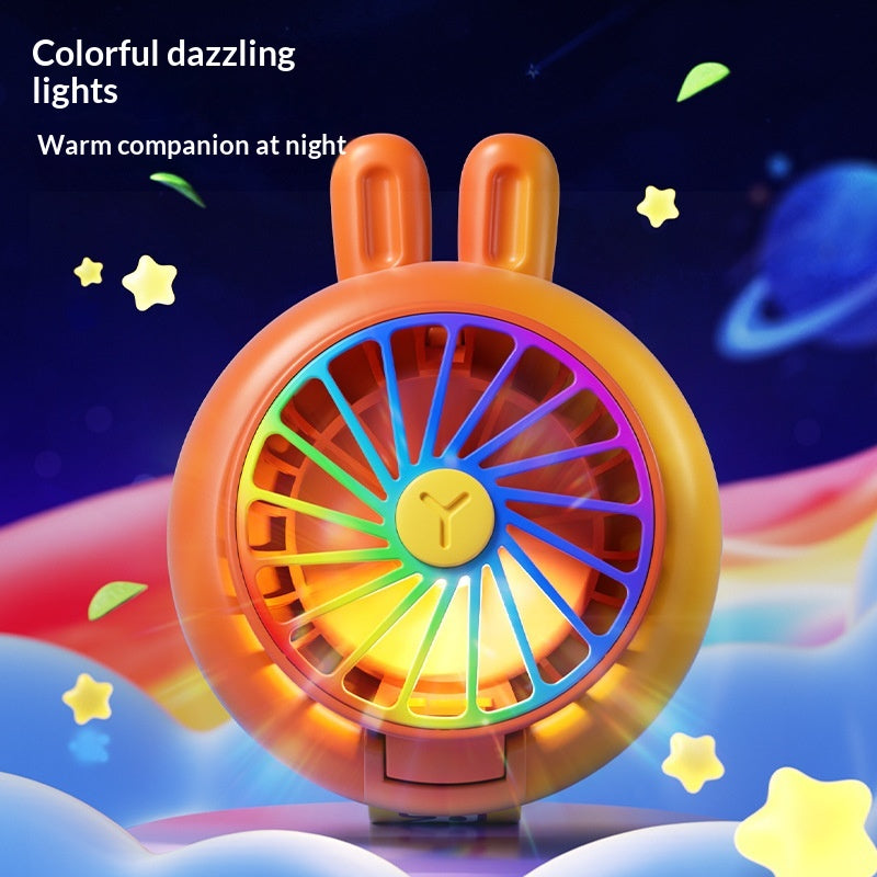 Mini montre d'été avec une lampe de nuit montée main et petit ventilateur rechargeable pour Ki