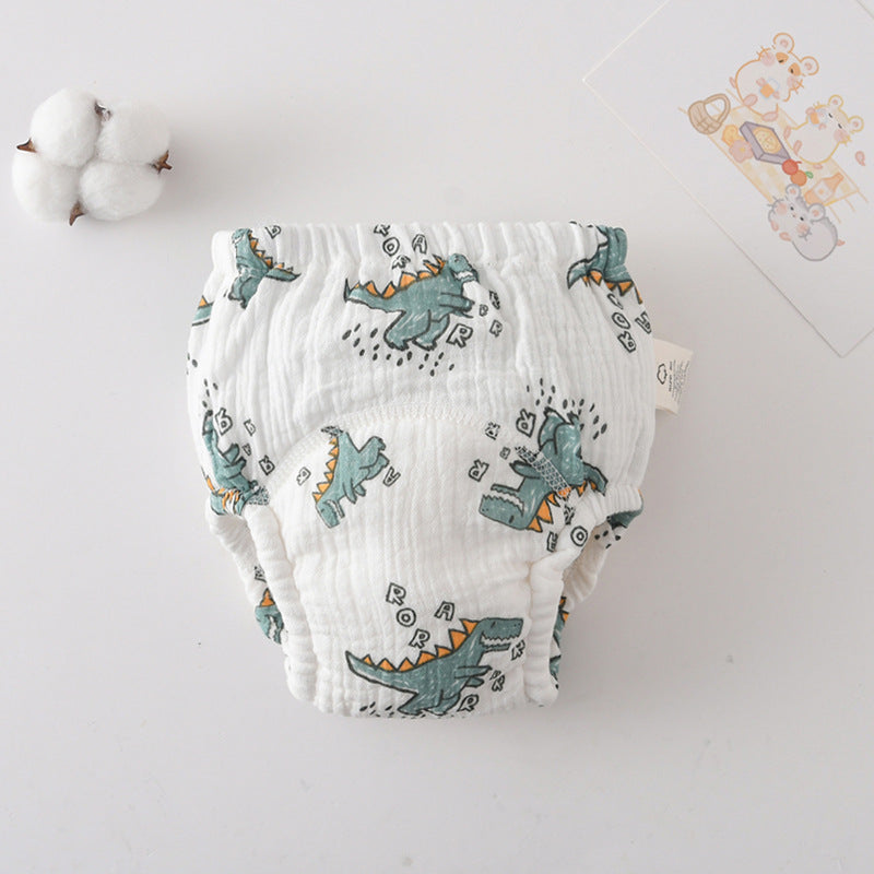 Pantalon d'entrainement en Urine pour bébé en coton Gauze Pantoufles pures à couches