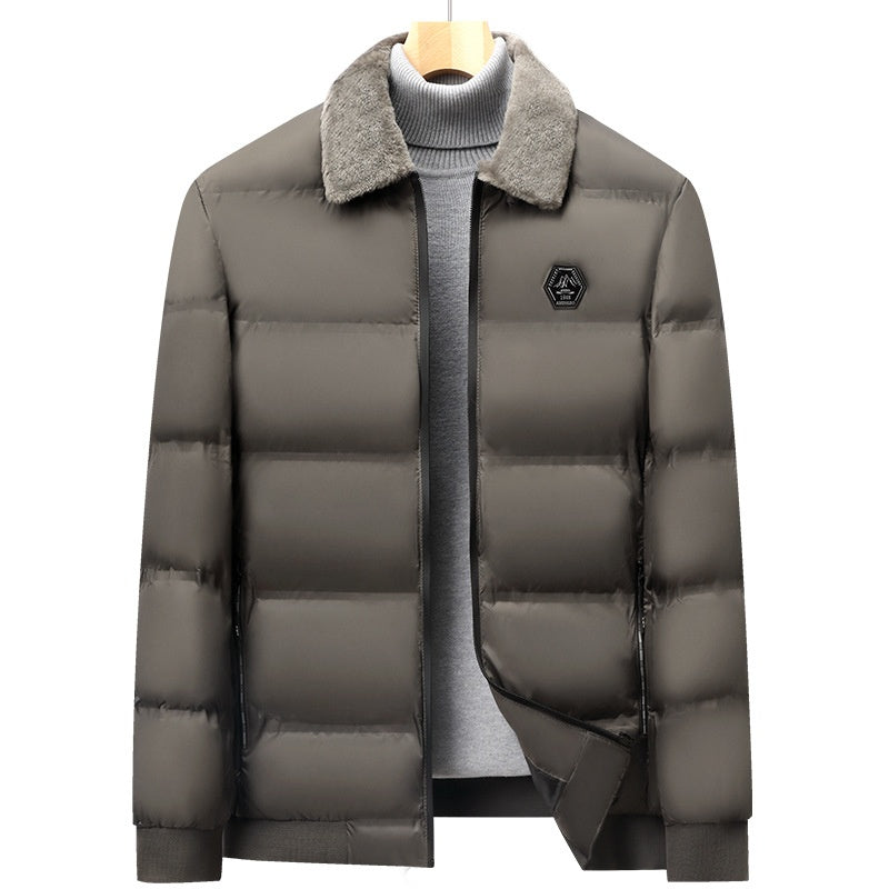 Manteau casual rembourré en coton pour les papas d'âge moyen