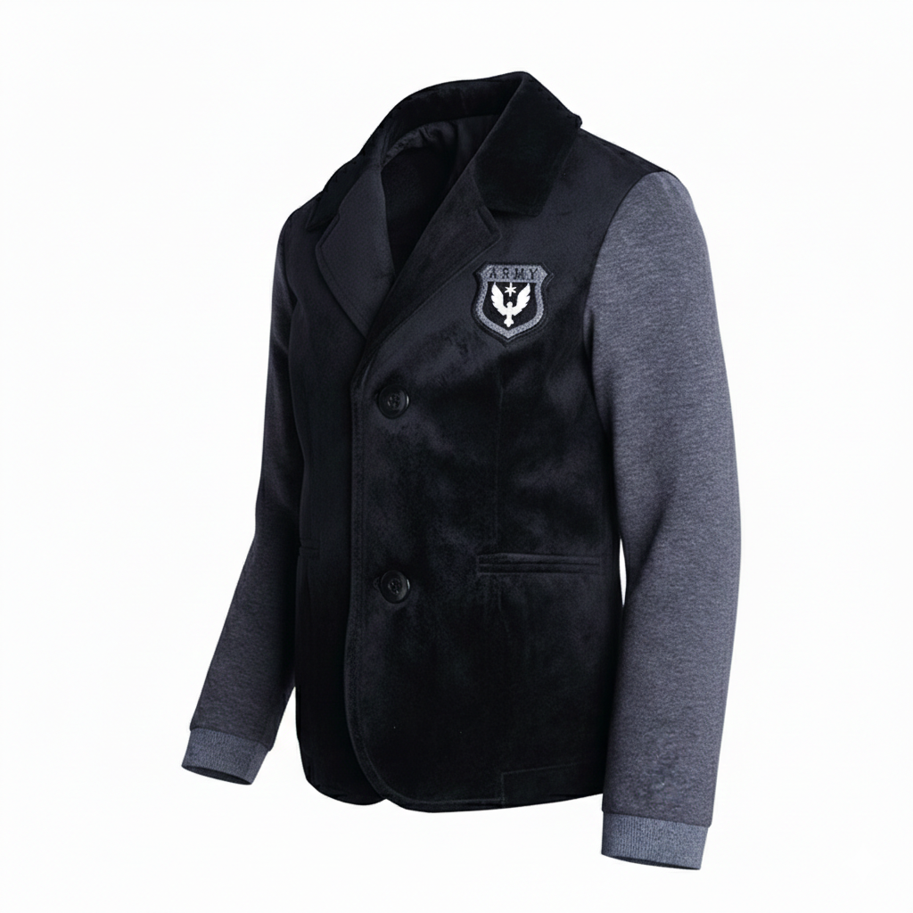 Garçons de printemps Velvet Blazer Veste Enfants costume formel Coat Fête de mariage 3-7Y