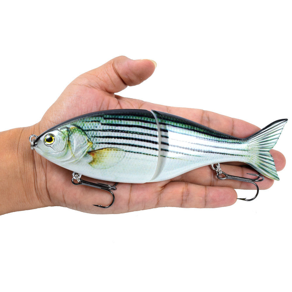 Wo-section Metal Connection Lure Lure Submersible S-forme Multi-section Fishing Lure