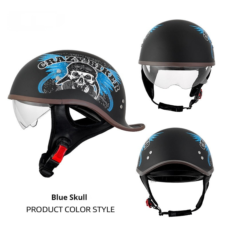 Électrique vélo rétro moto Rocker Tail Half Casque