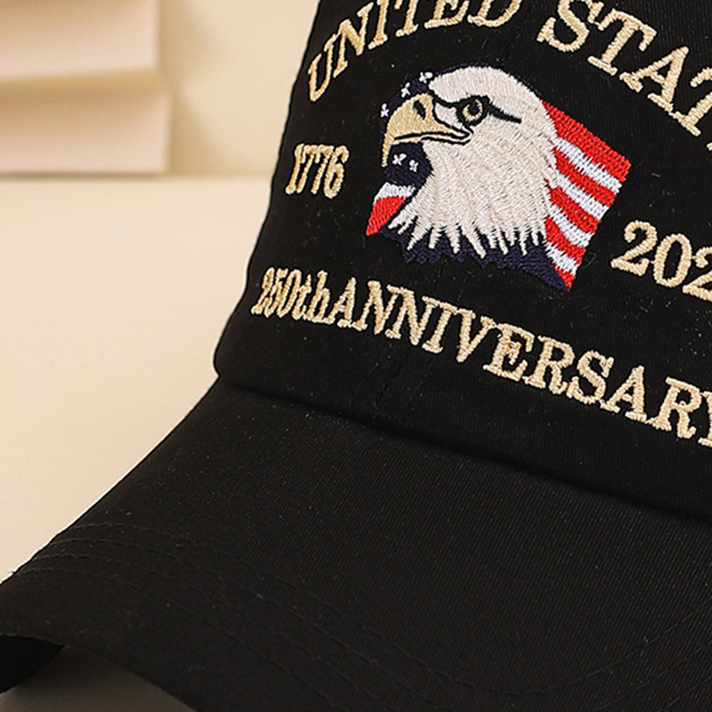 Broderie de mode européenne et américaine American Landmark Flag Baseball Cap Fashionable E