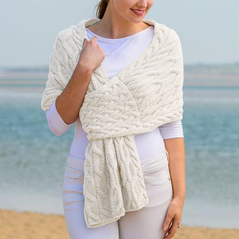 Fashionable femmes tricoté écharpe de châle