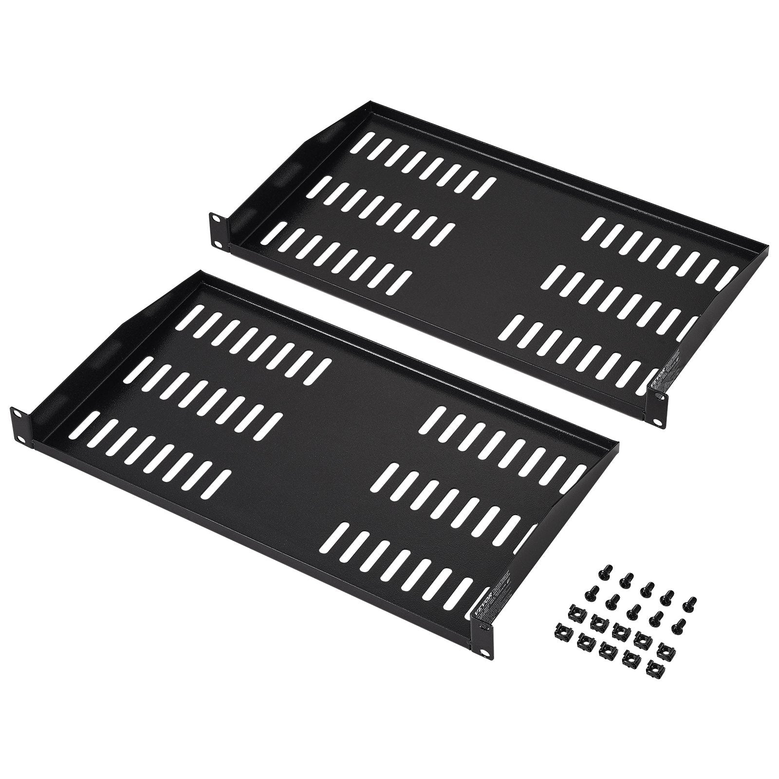 VEVOR 2PCS 1U Serveur Plateau Profondeur Éventé Plateau de support de rack