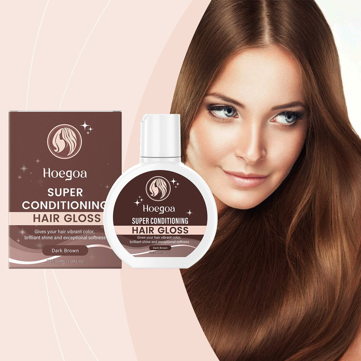 HOEGOA brun foncé conditionneur de couleur de dépôt