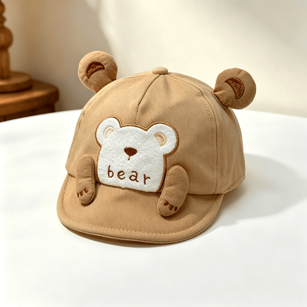 Oreilles d'ours tridimensionnelles d'été pour enfants Brodées Casquette de baseball avec douce et mignonne