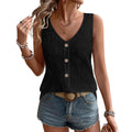 V-col sans manches Vest Femmes Relaxed-fit Casual Top
