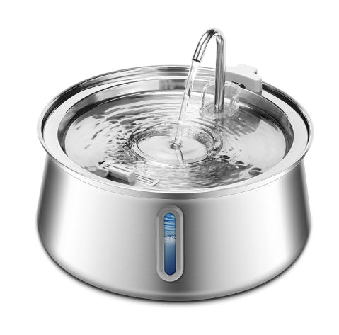 Tous les animaux en acier inoxydable Distributeur d'eau Type de piste ronde Grande capacité Chiens et chats Wat