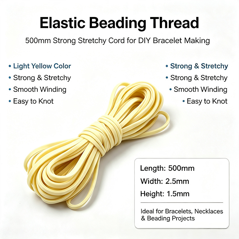 500mm Suede cordon élastique de perles doux chaîne en cuir faux pour bricolage bracelet collier Hangin