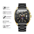 Ceinture en acier Tonneau Quartz Montres Lumineuses Hommes