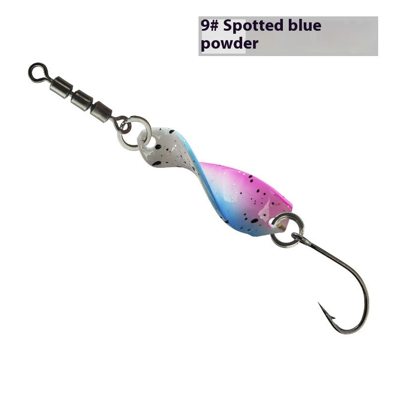 Lure Haute Vitesse Swivel Spiral Tossing Rotation Lure de métal brillant