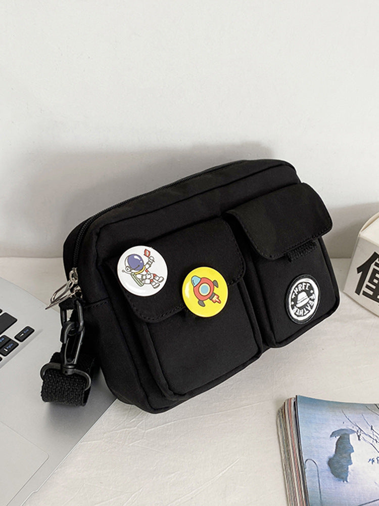 Sac à épaule Messenger pour hommes Badge Crossbody Bag