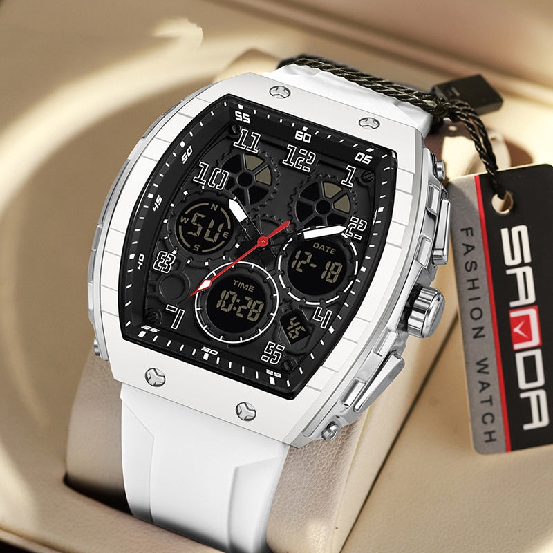 Montre électronique de mode multifonctionnelle numérique masculine