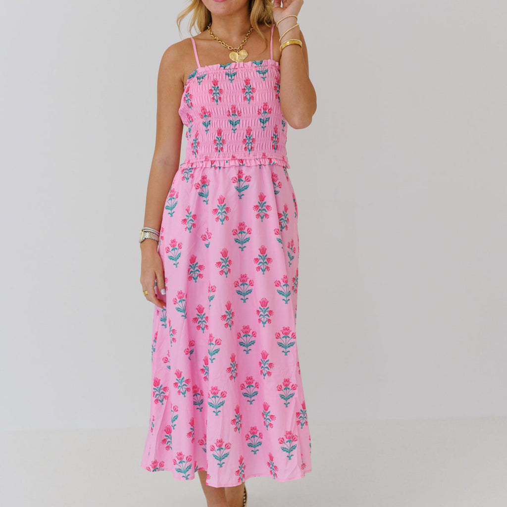 Robe casuale en strap à imprimé floral pour femmes