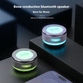 Haut-parleurs de conduction sans fil Bluetooth Vibration Haut-parleur avec lumière LED couleur P