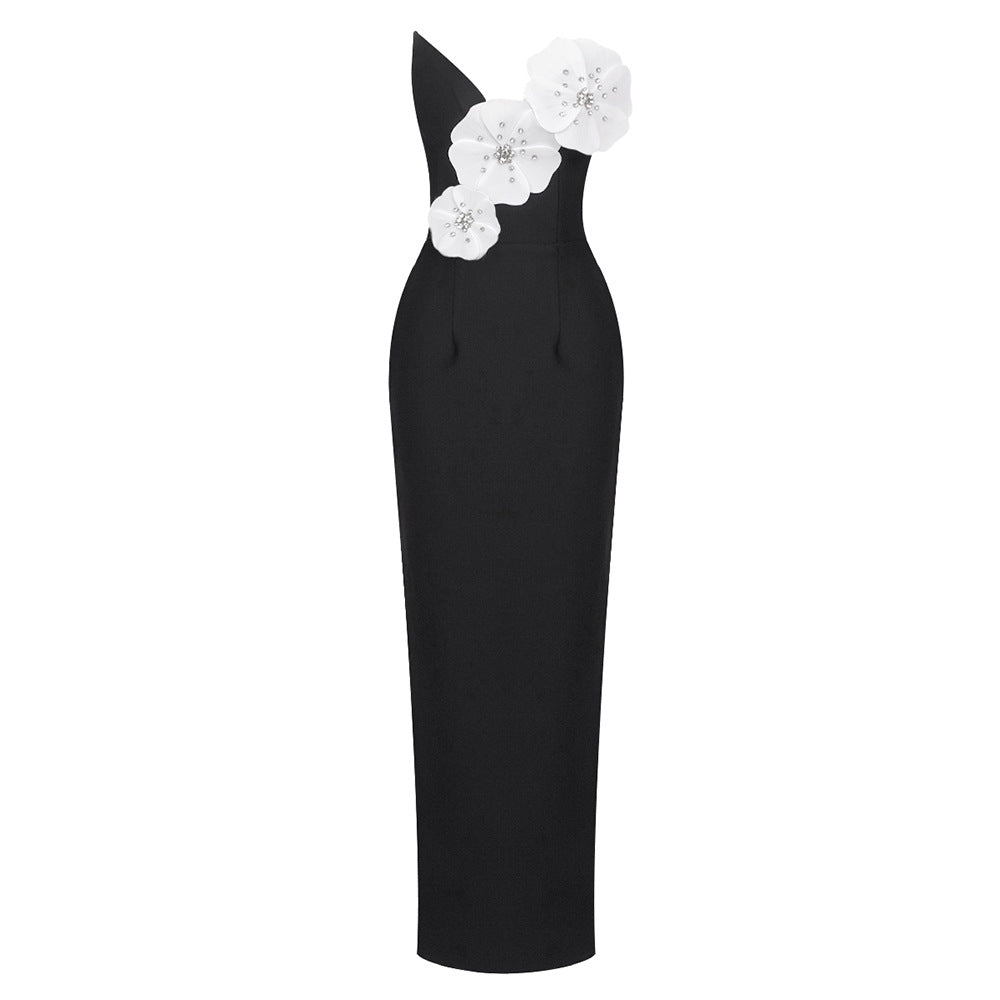 Robe de décoration de fleur exquise pour femme
