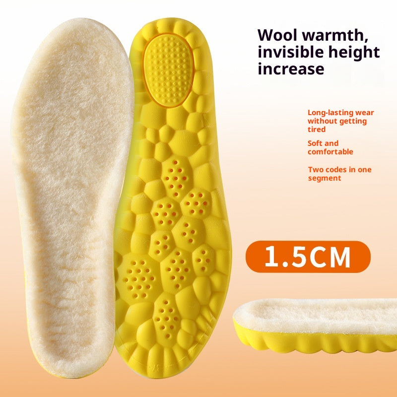 Sweat Respirant Absorbant Amortisseur Confortable Soft Bottom Drooping Laine Semelle intérieure