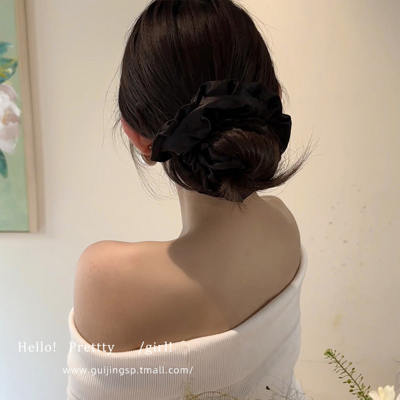 Style Ballet Coréen Plété Oreiller surdimensionné Bague de cheveux