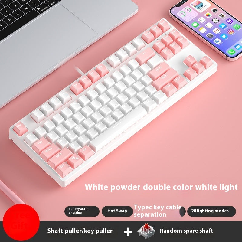 87 Clé filaire prise de jeu deux couleurs clavier mécanique