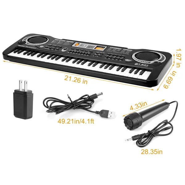61 Clés Musique numérique Clavier électronique Piano électrique Instrument musical Enfants Apprentissage