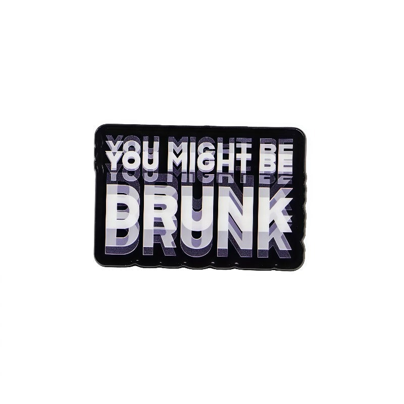 Creative English Citation Brooch Cartoon Metal Badge