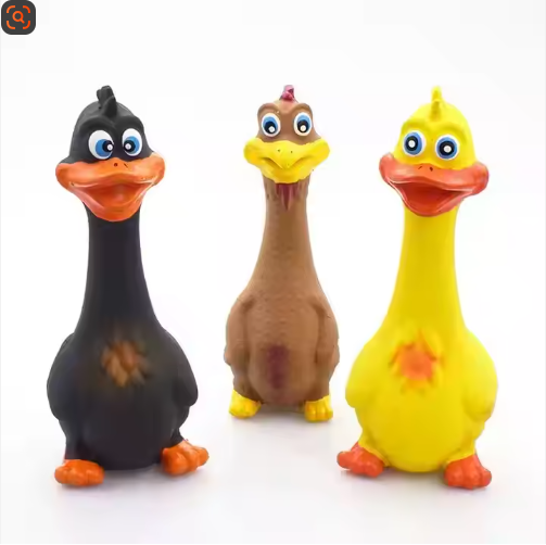US LOCAL STOCK Hiphoppet Latex Interactive Dog Chew Toys Mignon Duck Shape Squeaky Pet Dog I