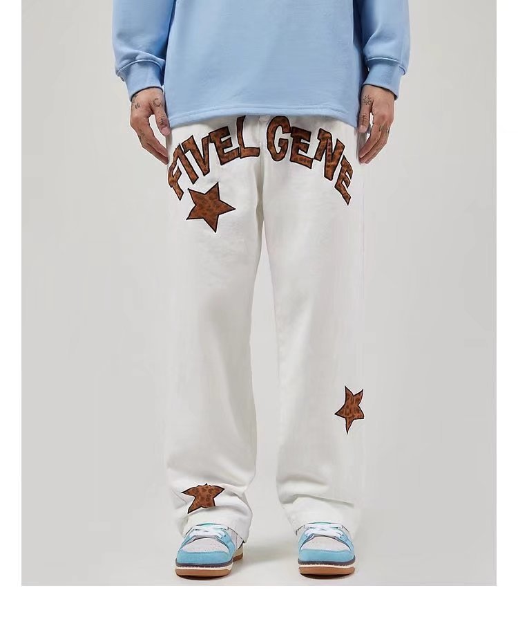 Pantalons brodés pour hommes