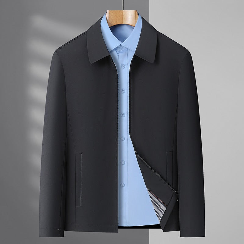 Veste Homme Business Casual Lapels Zipper Manteau