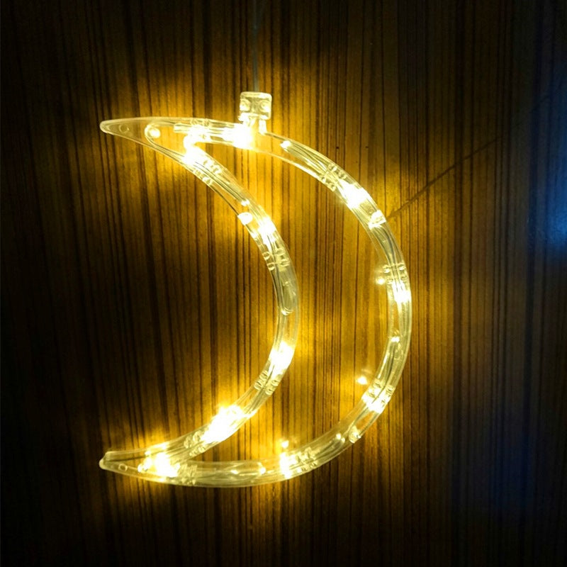 LED Christmas Lights Fawn Bells Pine Tree Stars Moon Shaped Decorative Lights